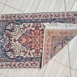 Iranian silk carpet handmade 76x131cm