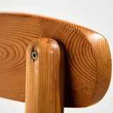 Pine dining set by Rainer Daumiller, Set of 7