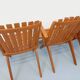 Set of 4 vintage garden chairs made of beech wood from the 1960s.