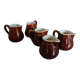 5 petits pots à lait/ crème de bistrot