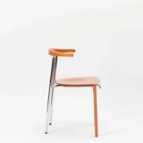 Set of 6 Italian cherry wood chairs