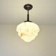 Art Deco pendant lamp with marbled glass shade