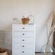 Chiffonnier commode en bois vintage circa années 50