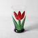 Red Tulip Flower Water Tumbler Kosta Boda by Ulrica Hydman Vallien / Sweden