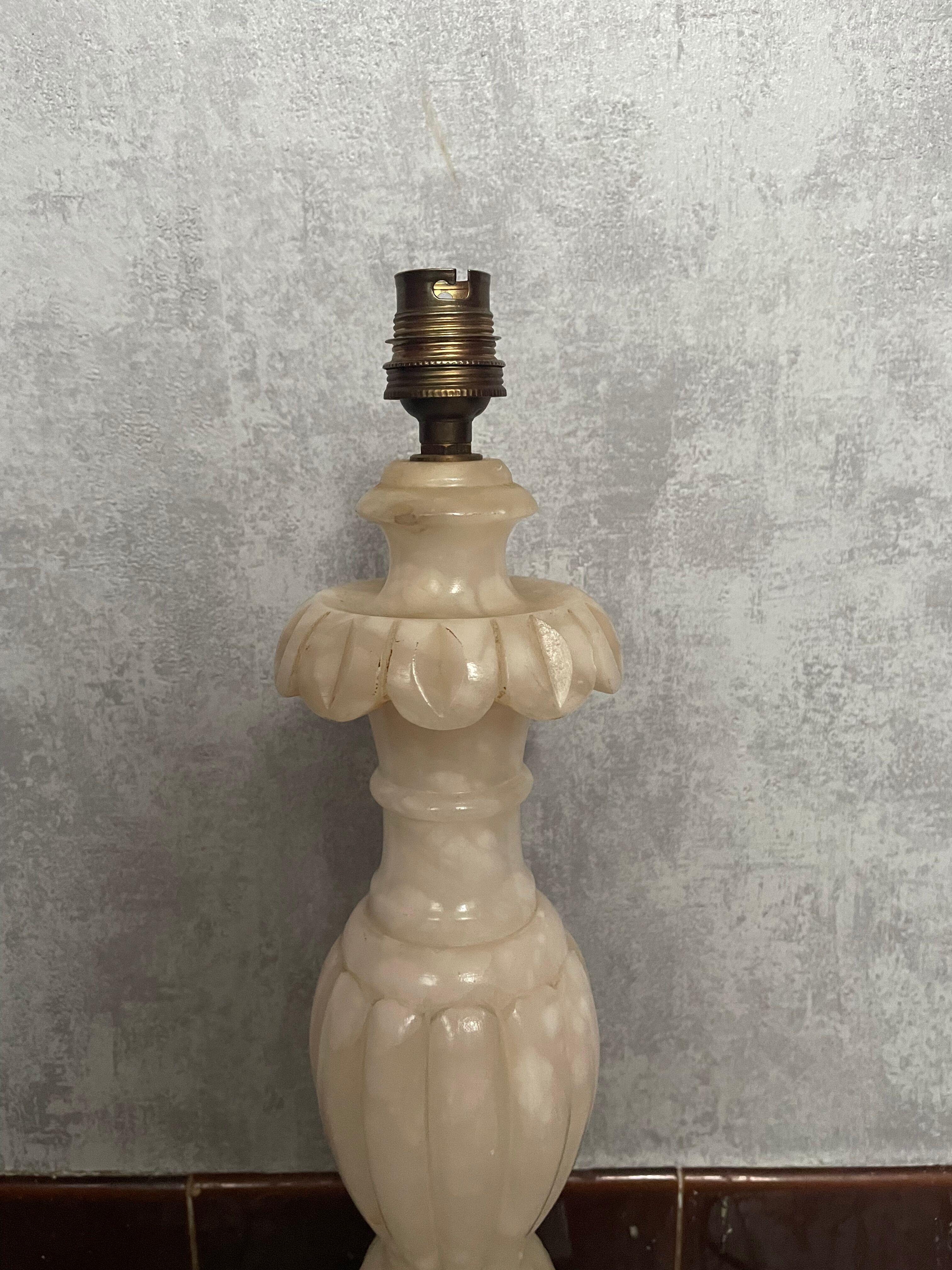 Alabaster lamp foot