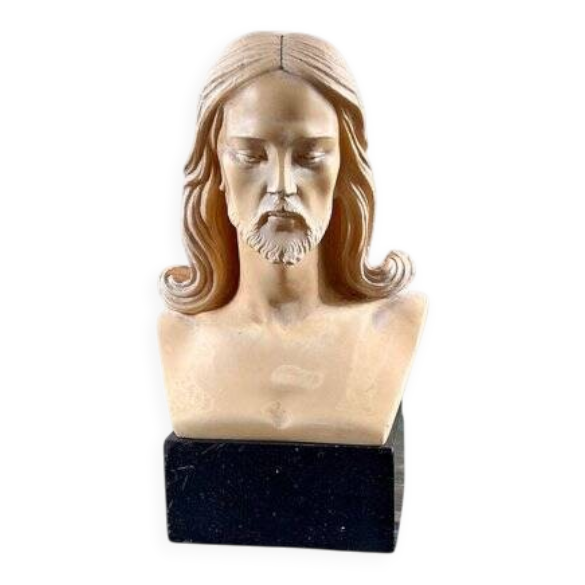 Bust of Christ signed A. Giannelli, ancient Italian sculpture.