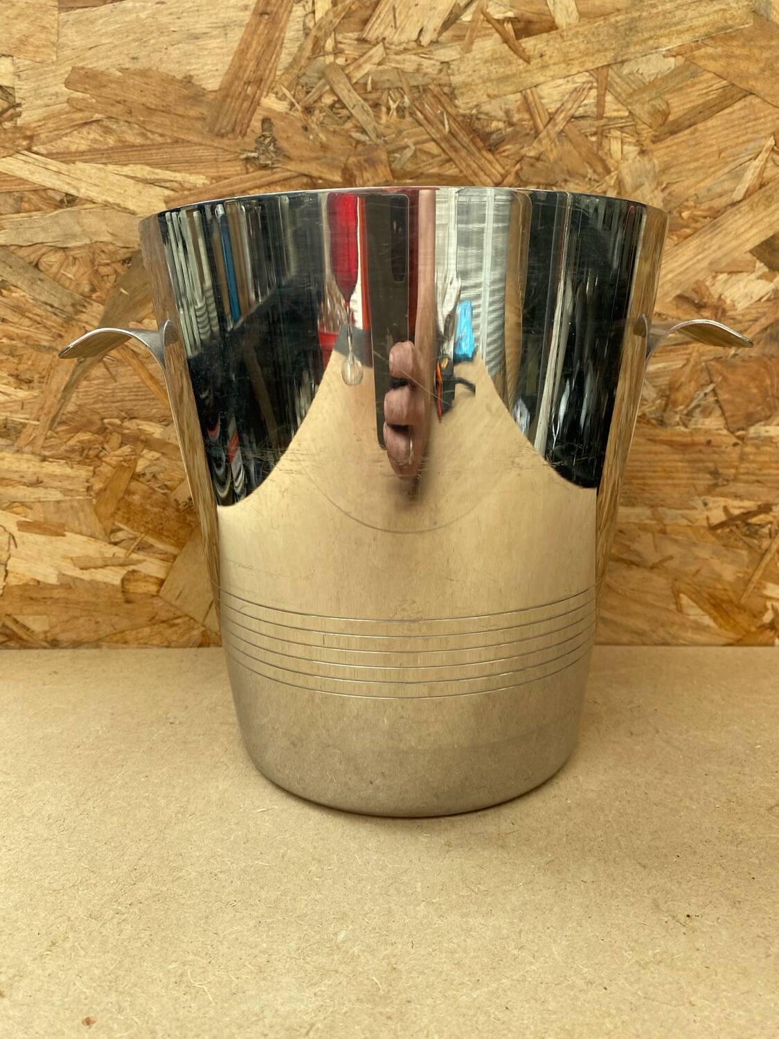 Old Champagne Ice Bucket Rémy LETANG Stainless Steel France Vintage