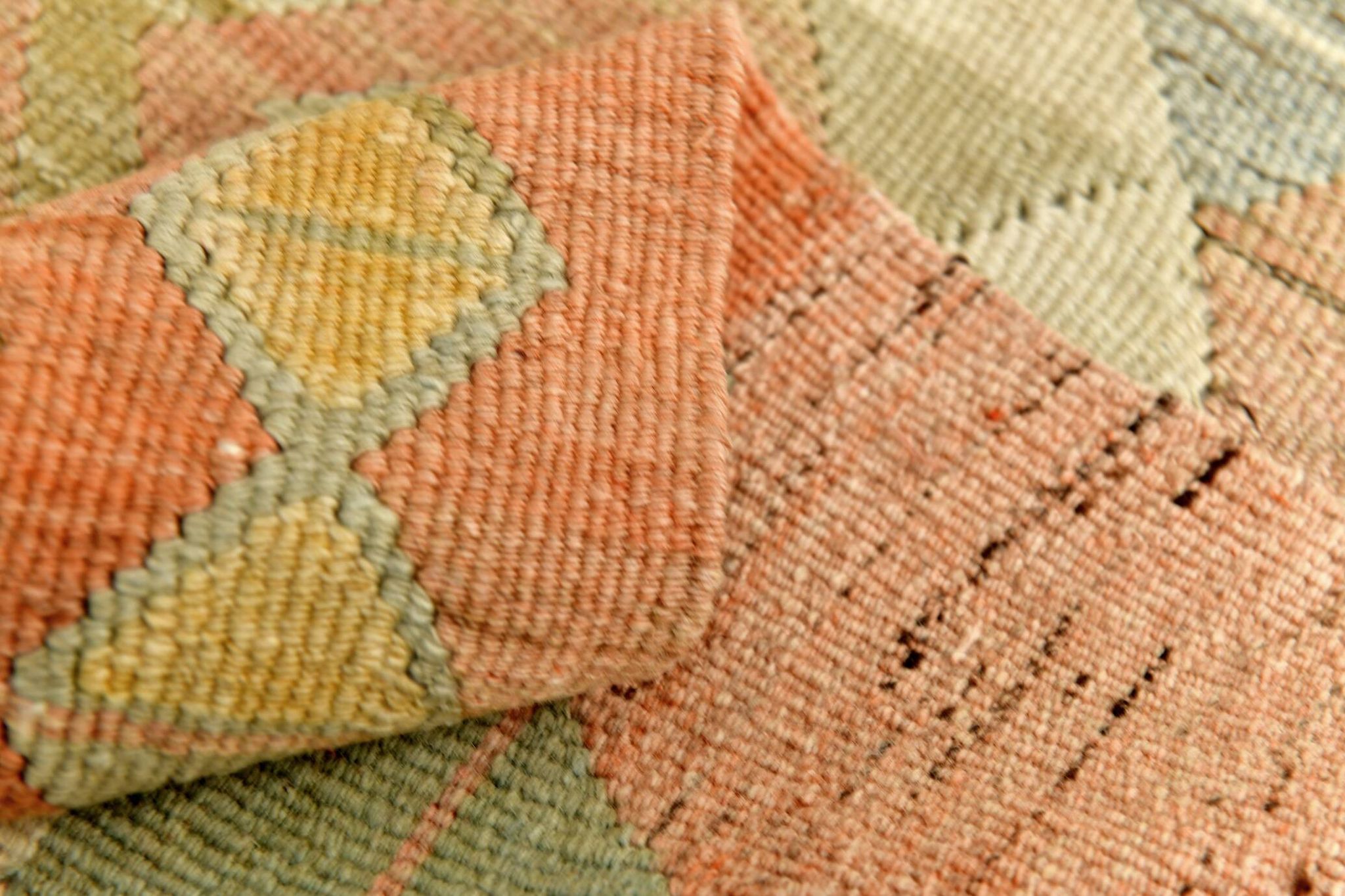 5x7 Brown & Red Turkish Vintage Kilim Rug 148x223Cm SK 35162