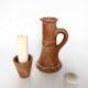 Bougeoir et vase en grès