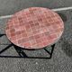Round coffee table in terracotta zellige – handcrafted Moroccan production