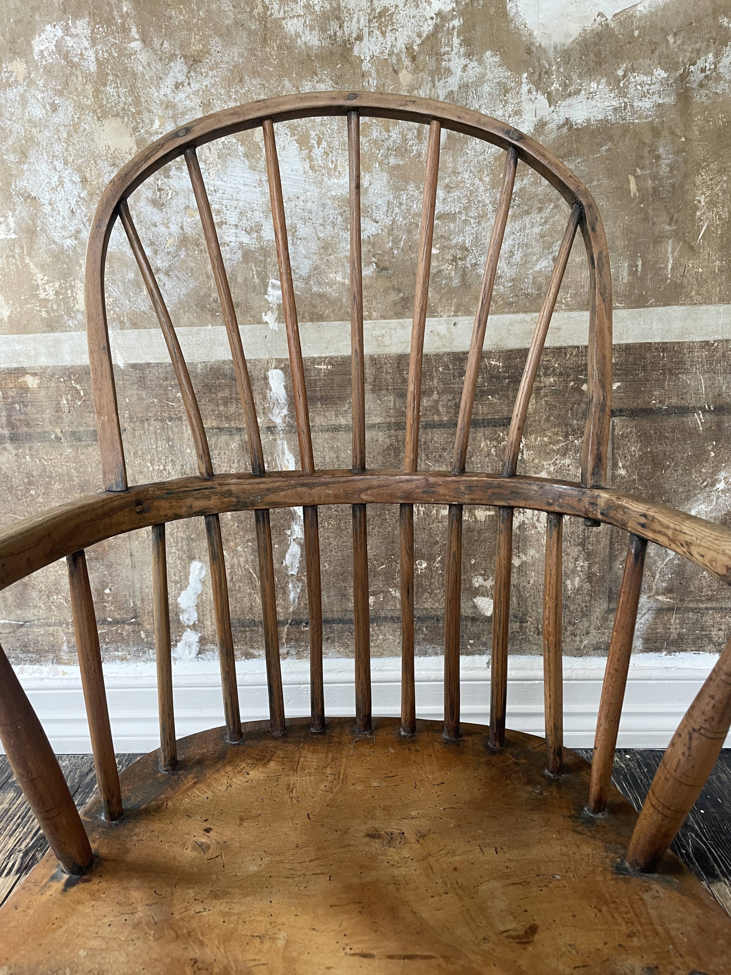 18th / Early 19th Century English Vernacular Windsor Armchair | Primitive E