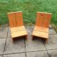 Pine armchairs