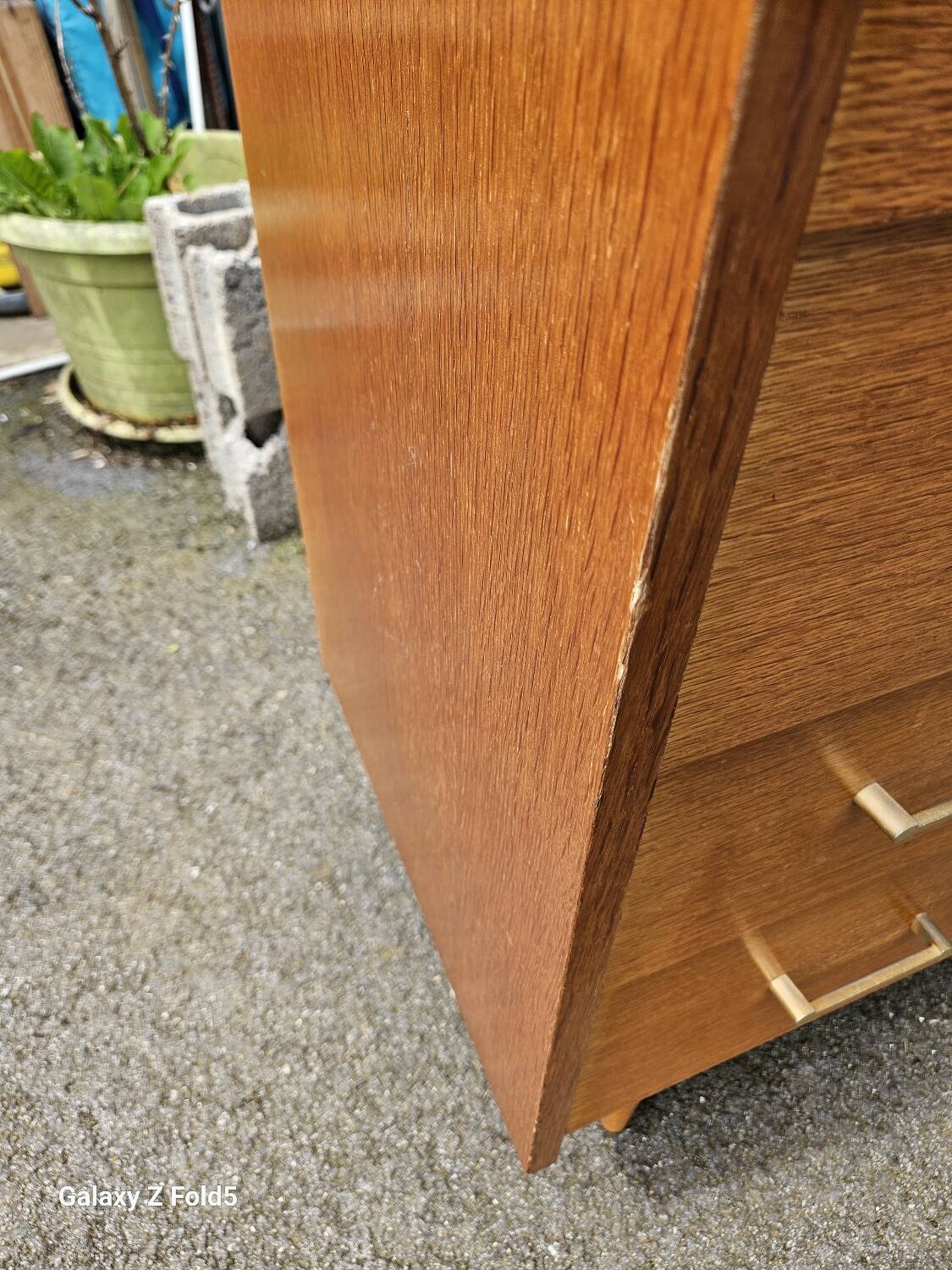 1950s compass foot chest of drawers