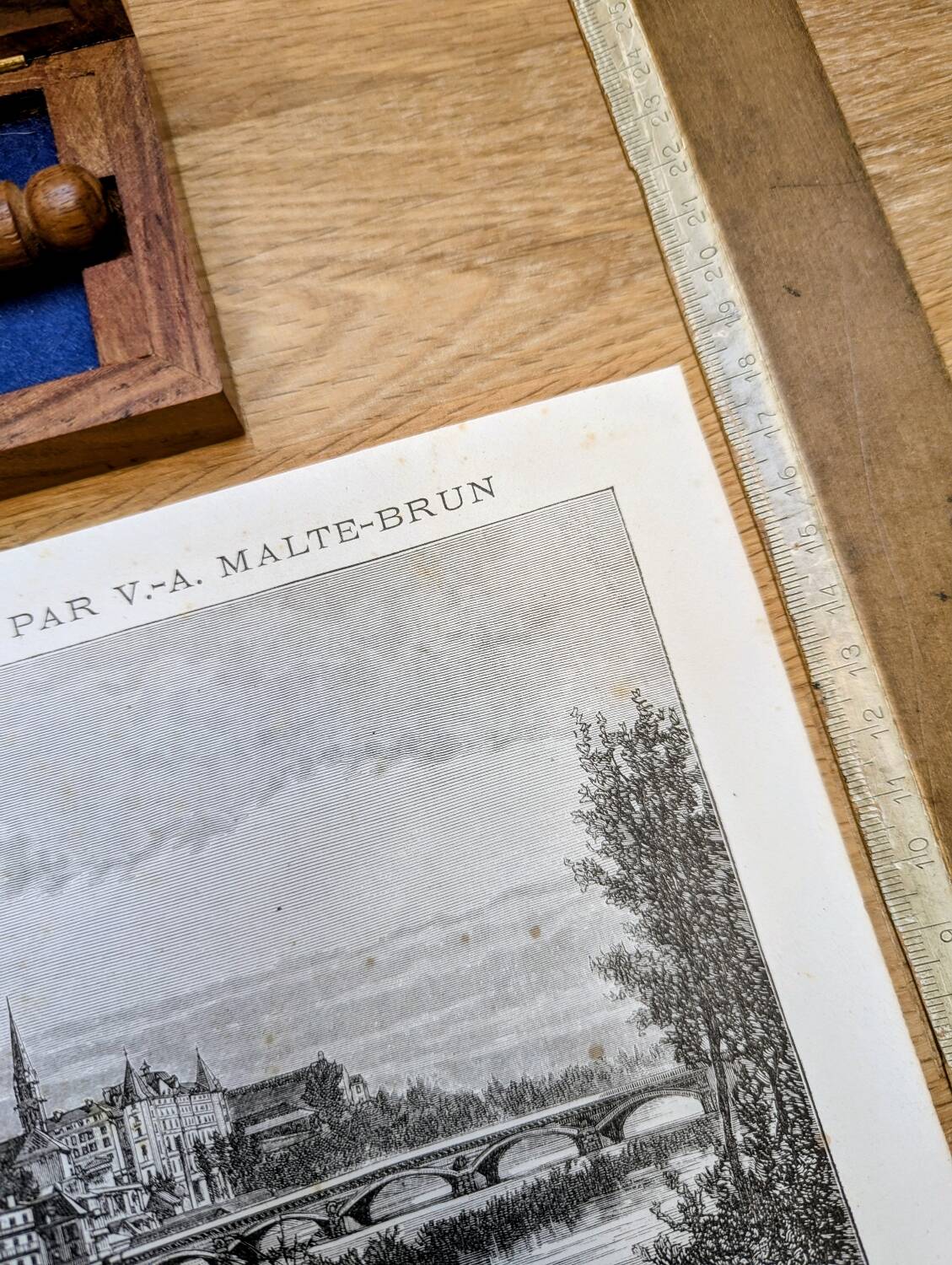 Pau, Pyrénées-Atlantiques, printed illustration from 1883.