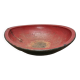 Antique Japanese Wooden Urushi Dough Bowl, from around 1900