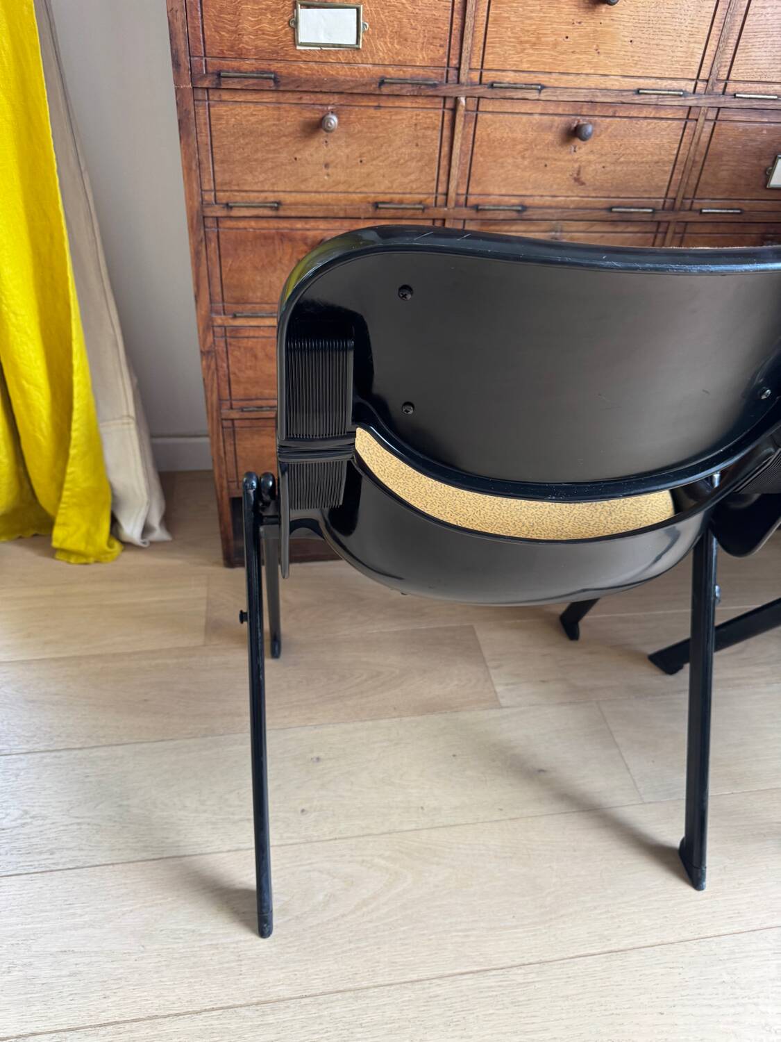 Black back chairs by G. Piretti & E. Ambas, Italy, 1980s