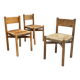 Série de 3 chaises Méribel par Charlotte Perriand