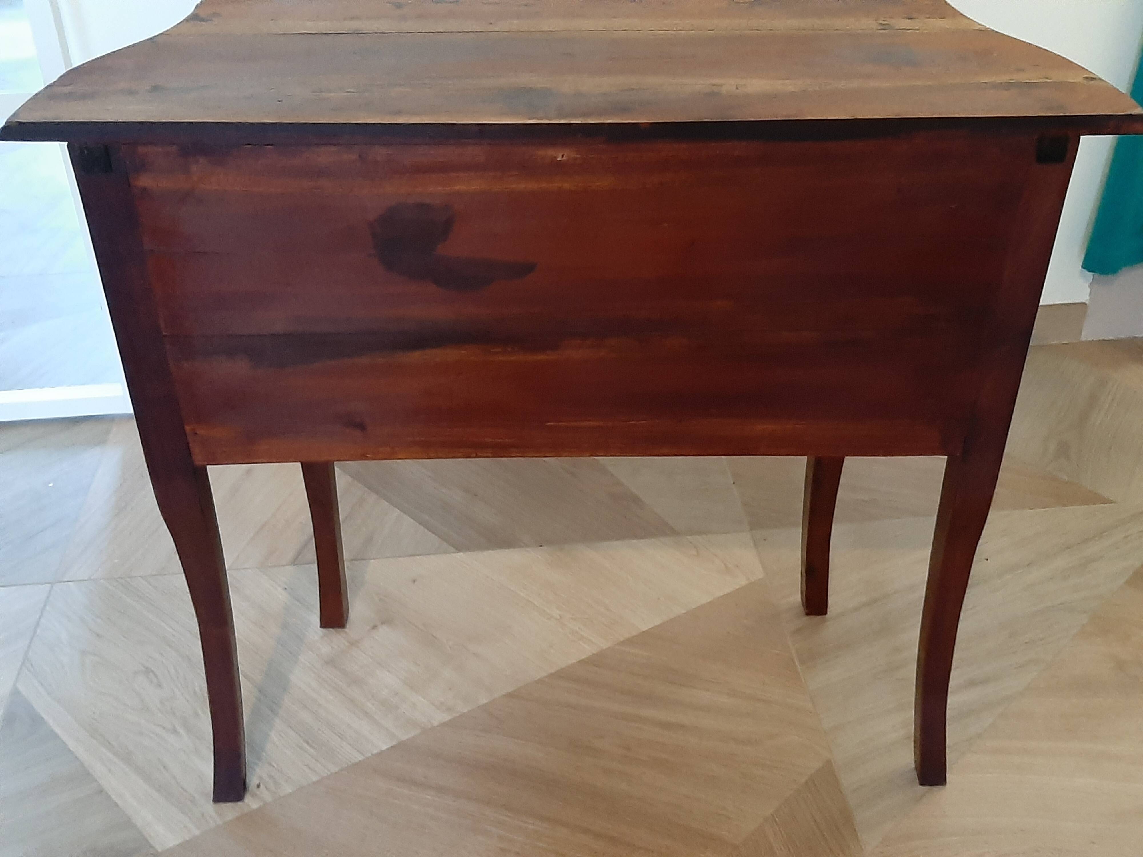 Pretty 2-drawer console chest of drawers - curved legs - Louis XVI imitation
