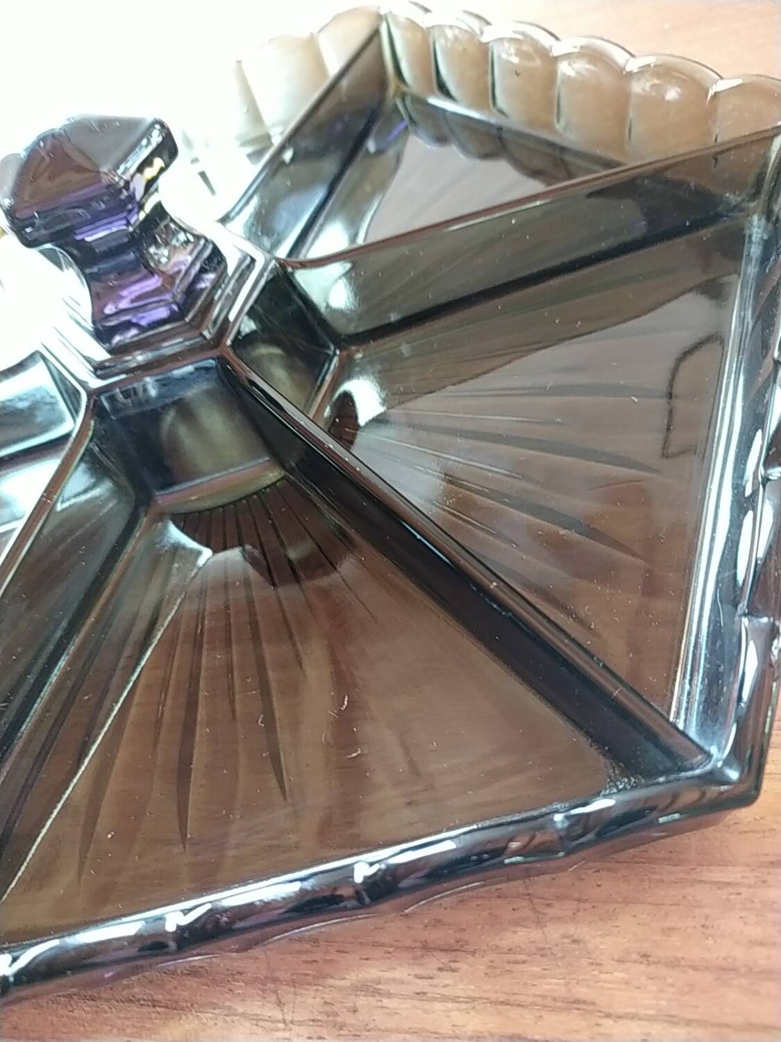 Val Saint Lambert serving dish. Art Deco.