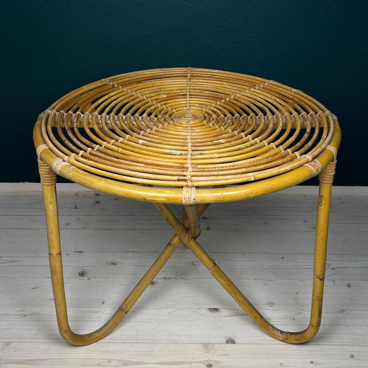 Vintage bamboo coffee table, Italy, 1960s