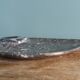 Marble trinket tray with ammonite fossil