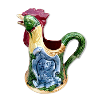 Pichet barbotine Coq « le Gaulois »