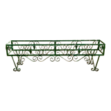 Old double planter in galvanized and painted metal