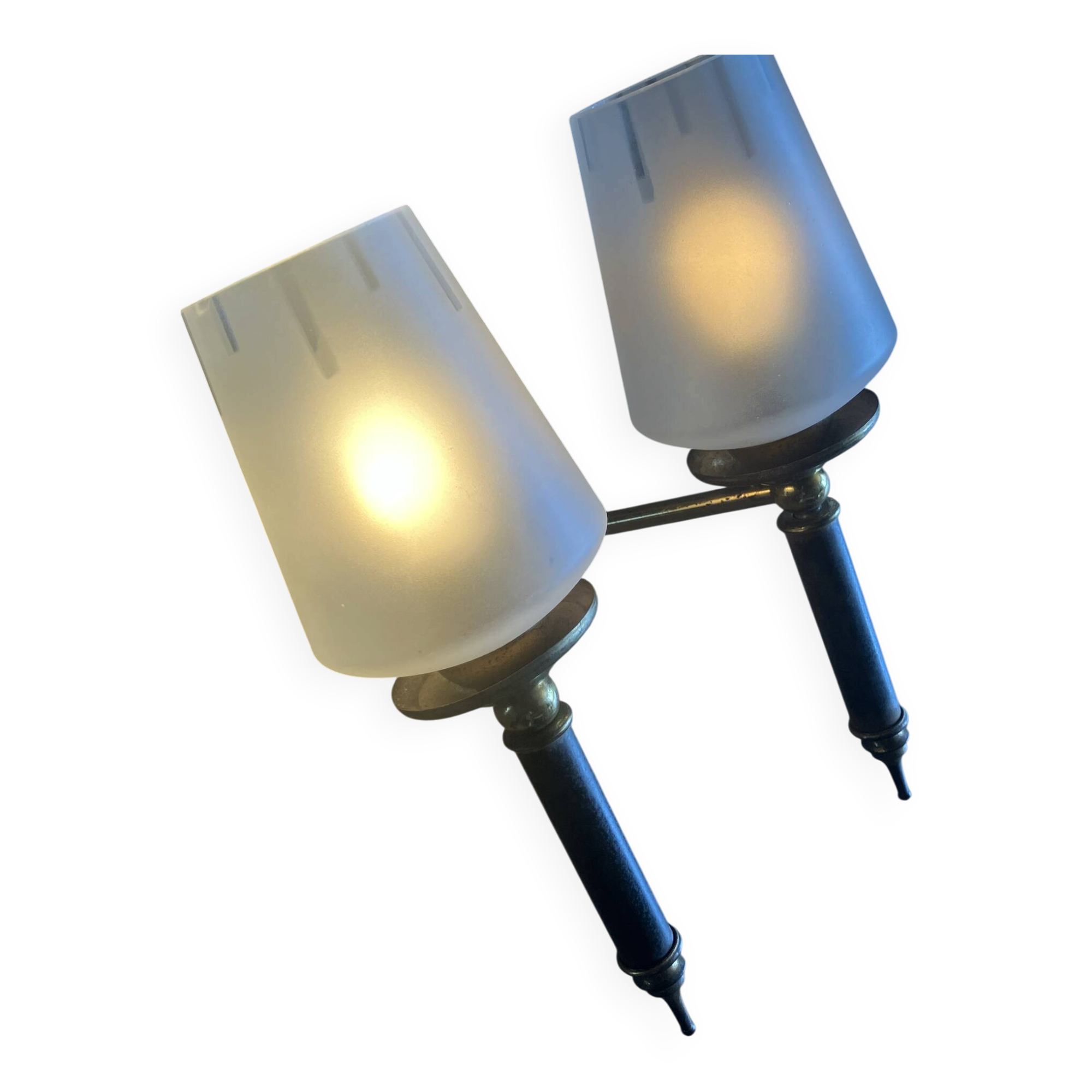 Chic frosted glass wall light
