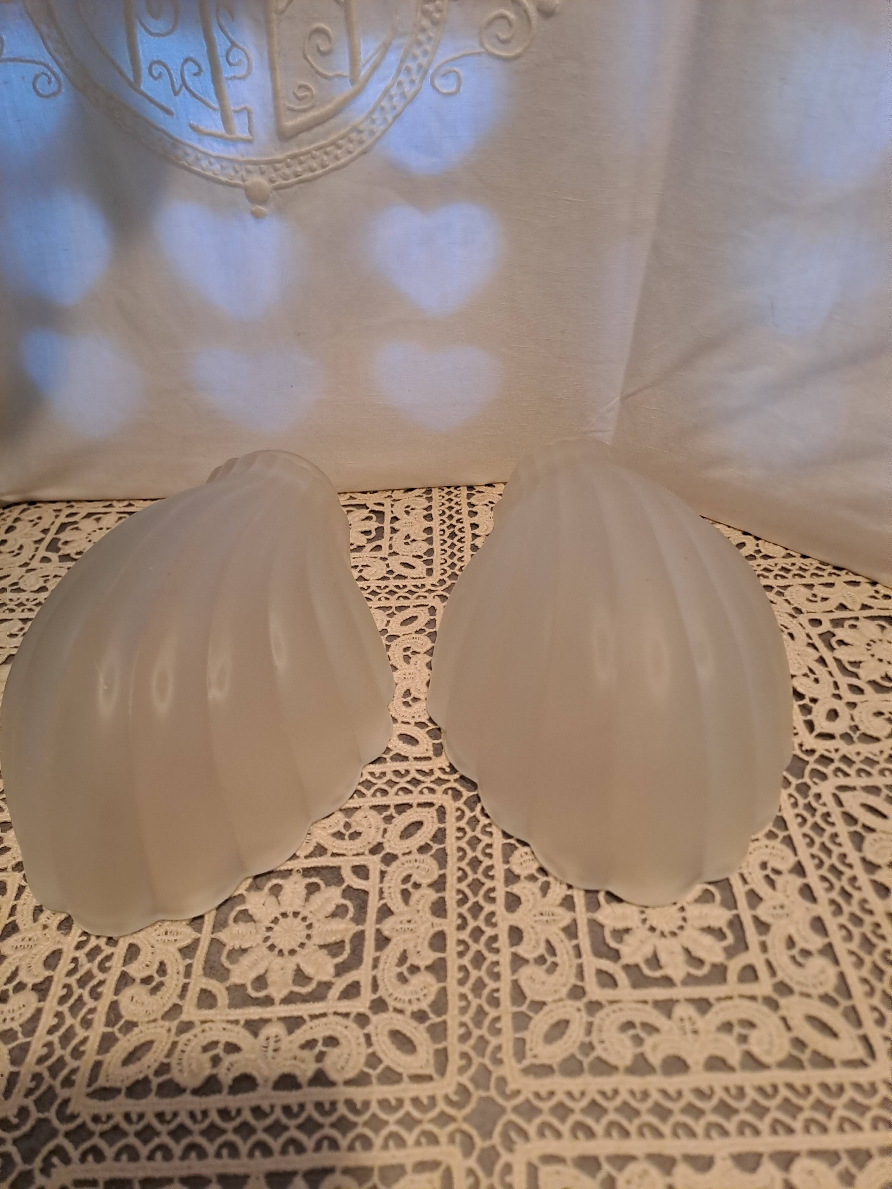 Pair of globe of art deco style wall lights in frosted glass france 1930