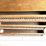 Commode bois et rotin