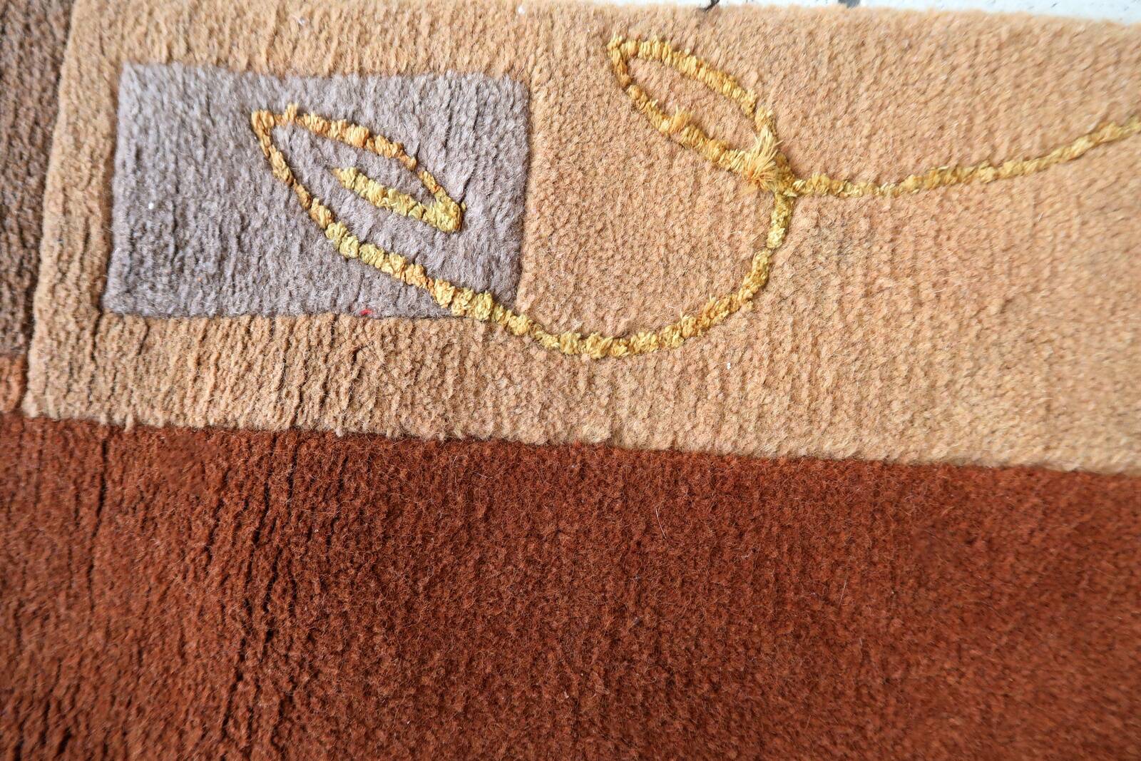 Tapis Vintage Khaden Tibétain Fait Main en Laine – Années 1970 – 122 x 163