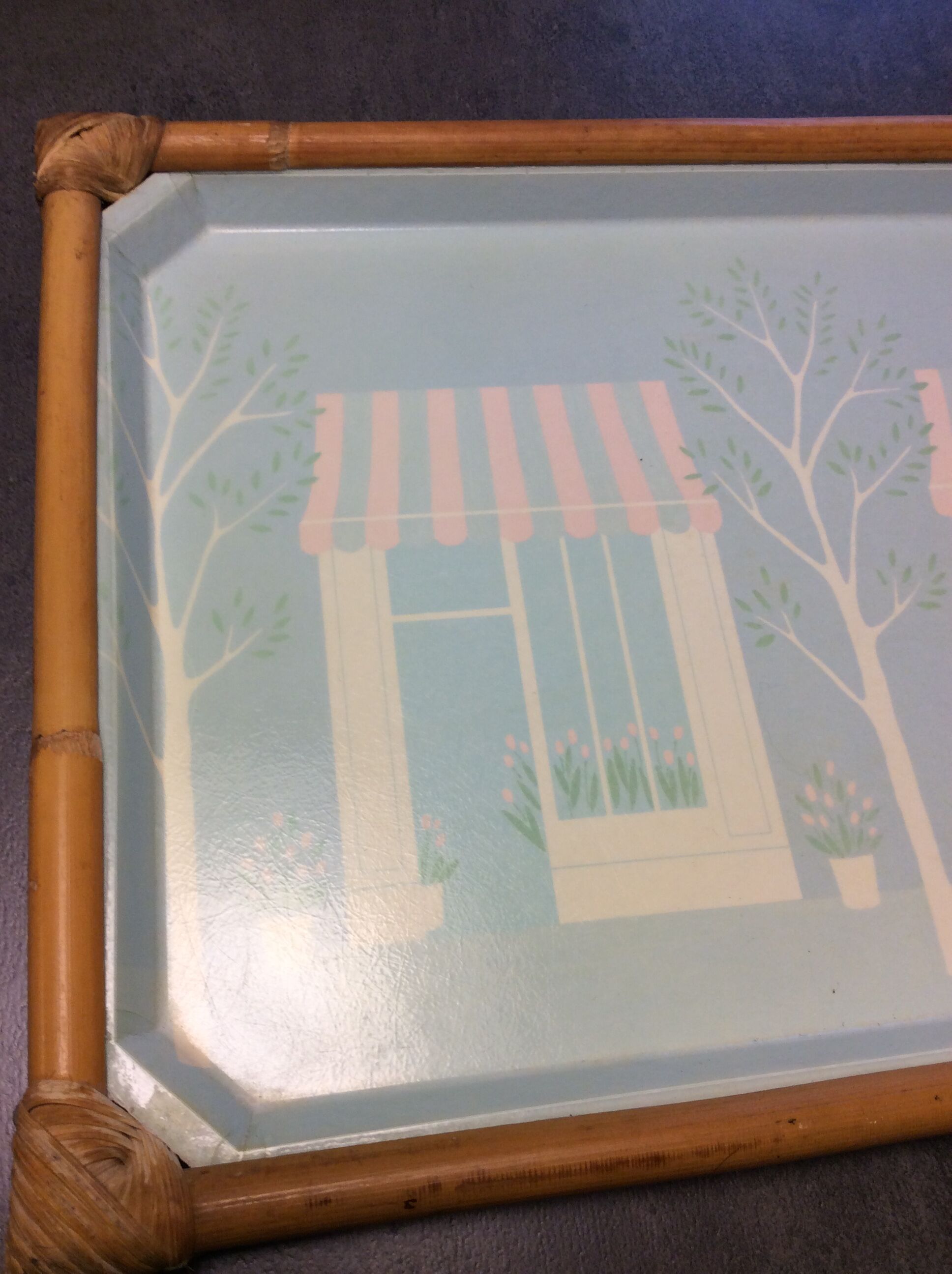 Alpac vintage top in fiberglass and rattan