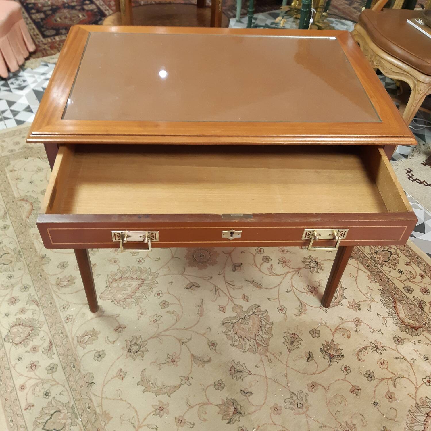 Bureau art nouveau en acajou