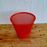 Vintage Syla orange waste paper basket