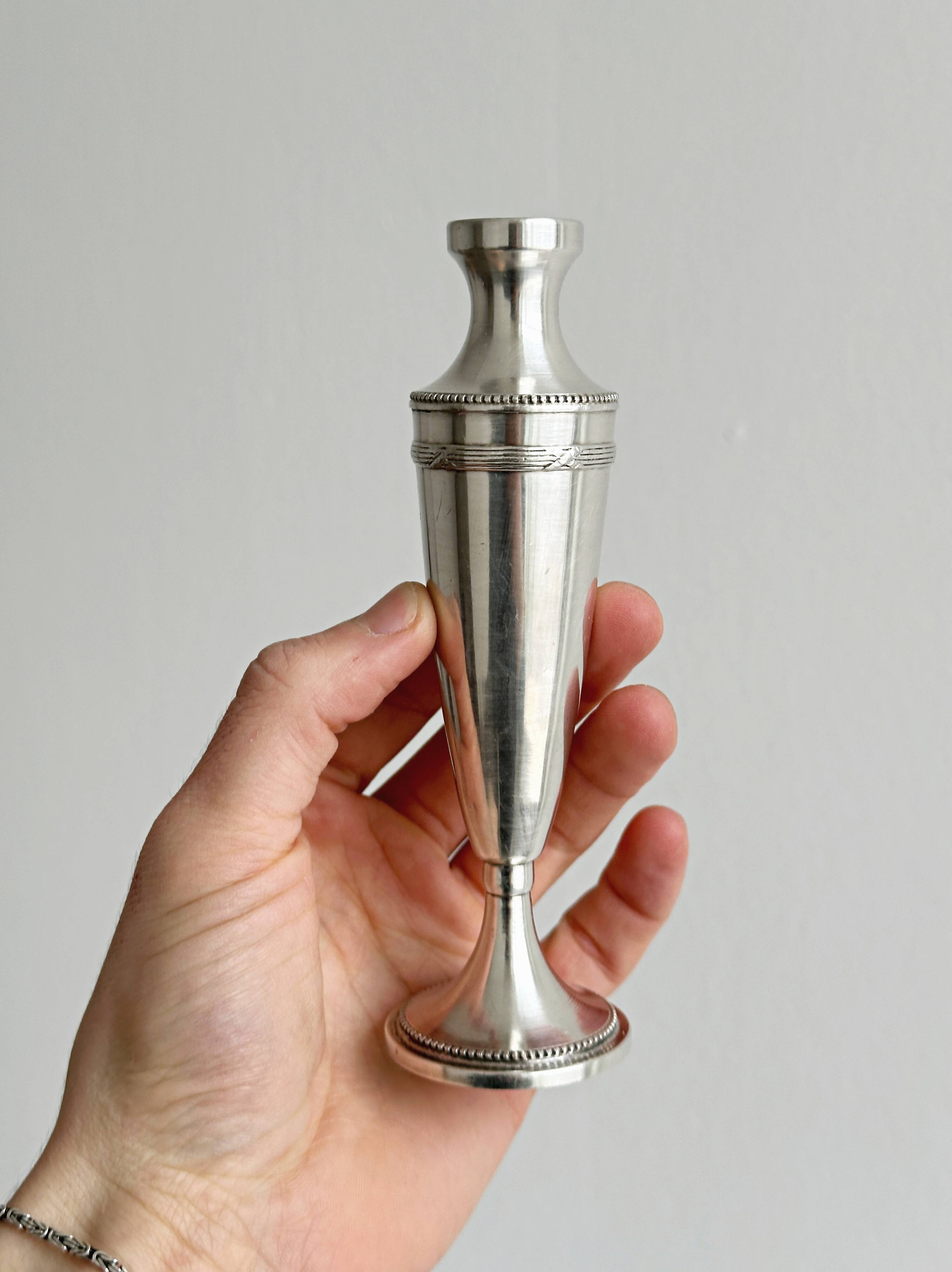 Small metal bud vase