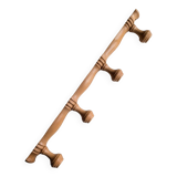 Vintage bamboo style coat rack with 4 hooks