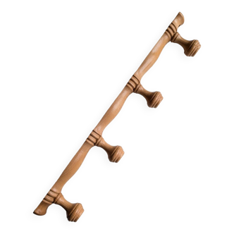 Porte-manteau vintage style bambou 4 patères