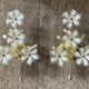 Pair of vintage golden sconces and lucite flowers
