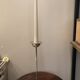 Silver-plated metal candlestick in vintage Art Deco style