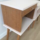 Lot of two vintage bedside tables