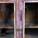 Antique Burmese teak sideboard with original mauve patina