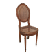 Antique chair Louis XVI style, seat caned, carved wood