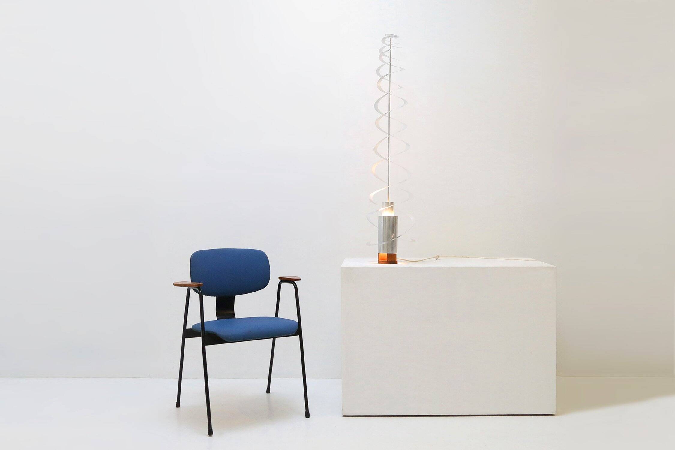 Kinetic Spiral Light Sculpture by Werner Epstein, 1972