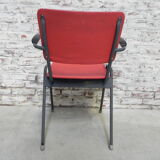 4 vintage dining table chairs with armrests