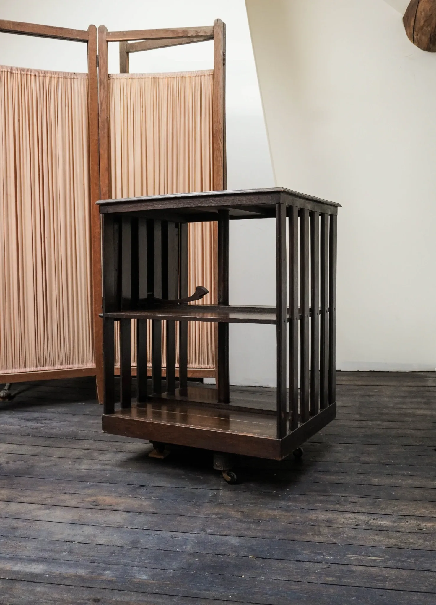 Old wooden revolving library