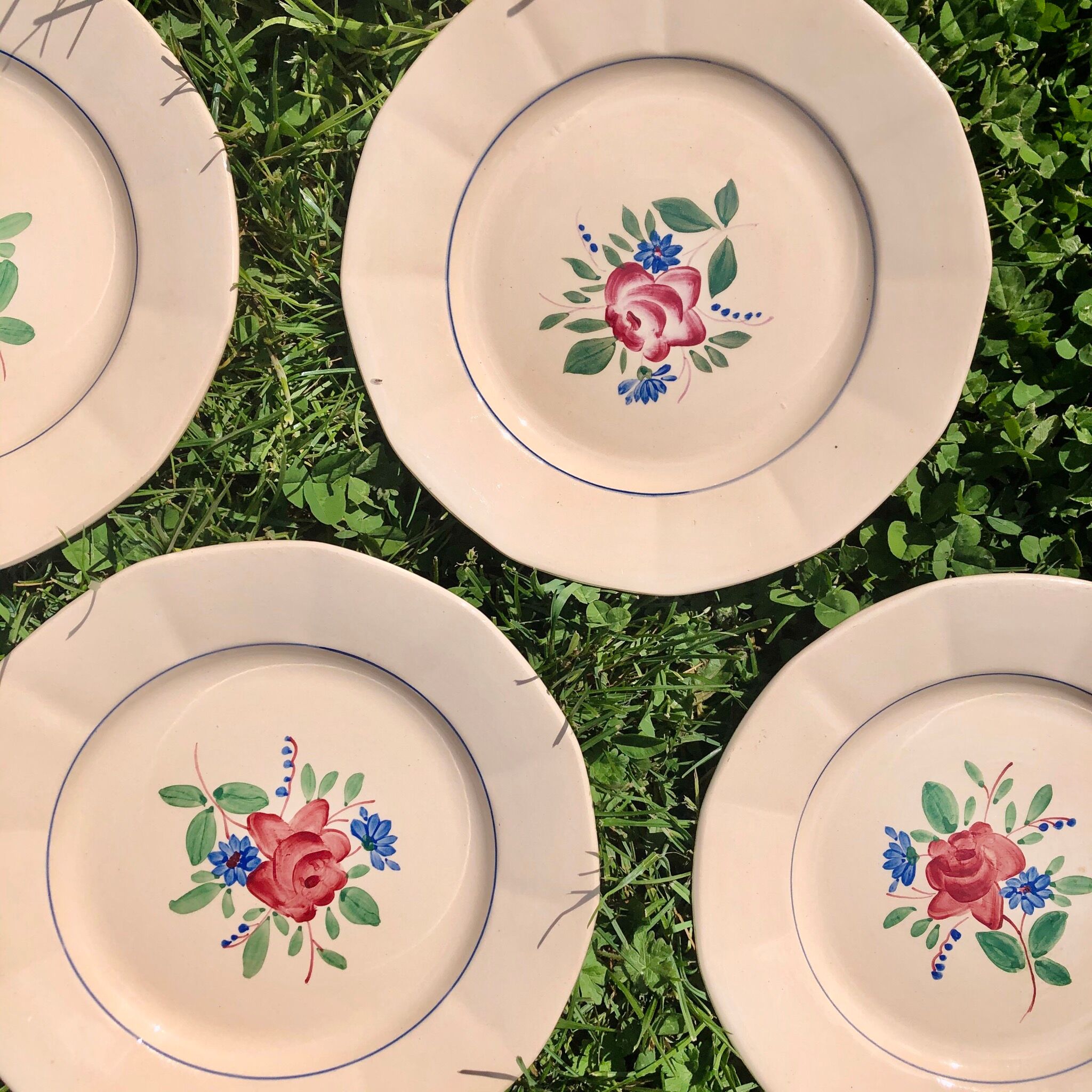 Six plates Digoin Sarreguemines