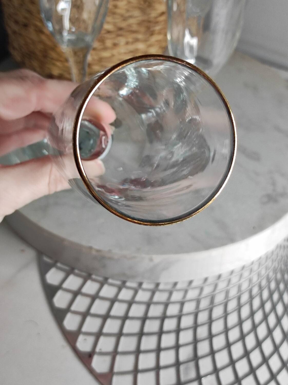 Gold champagne flutes