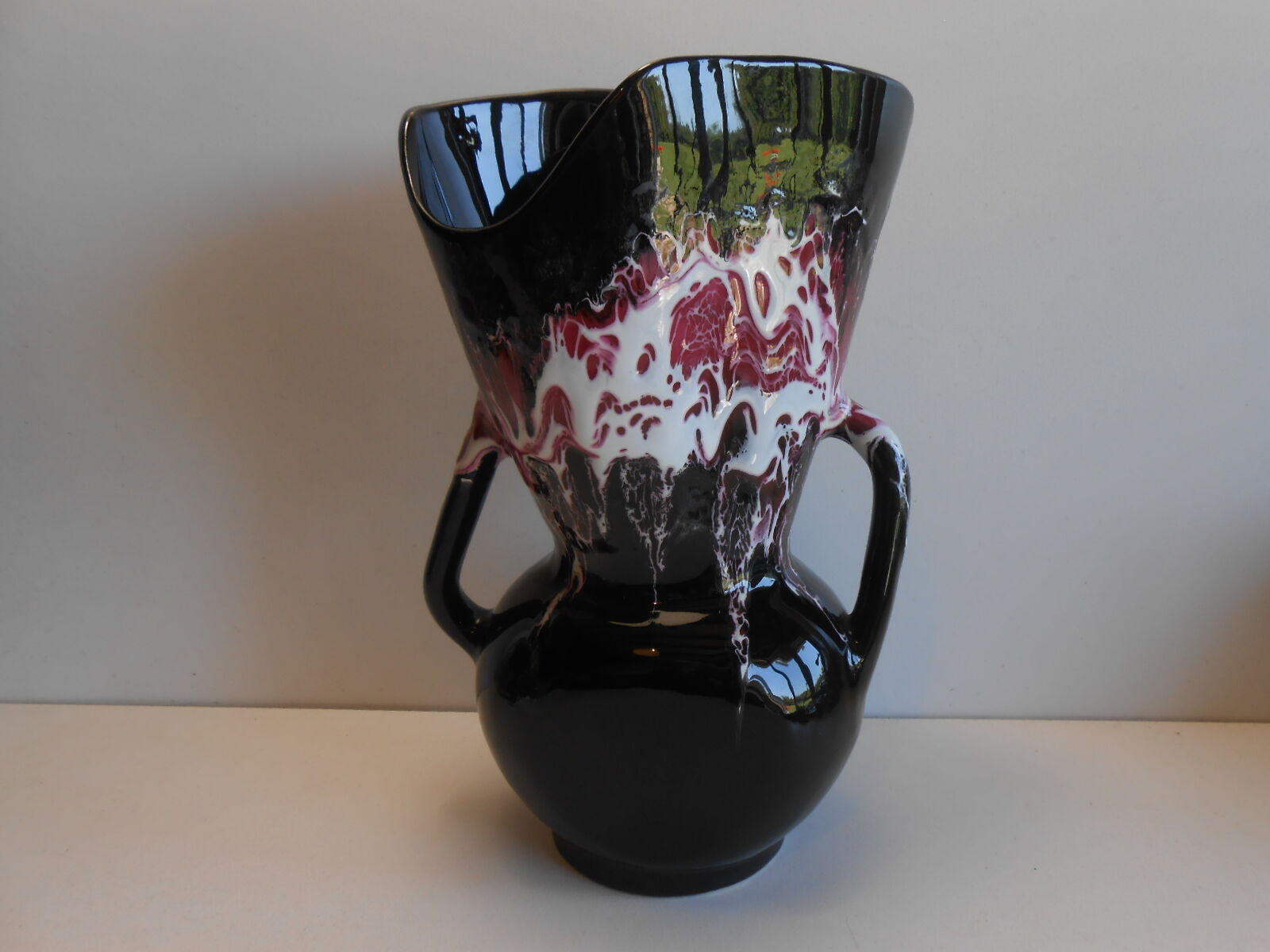 Vase Vallauris design vintage polychrome