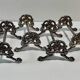 6 silver metal lion paw knife holders