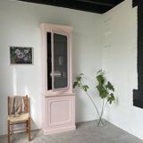 Vitrine haute rose poudrée